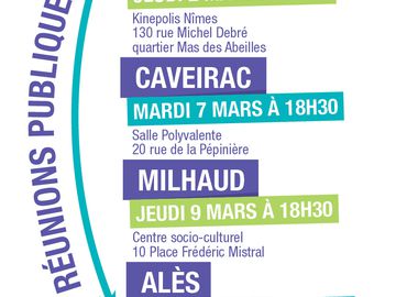 Calendrier des réunions publiques